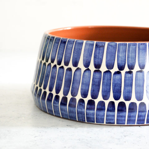 Large Dash Fruit Bowl Blue Ø24cm
