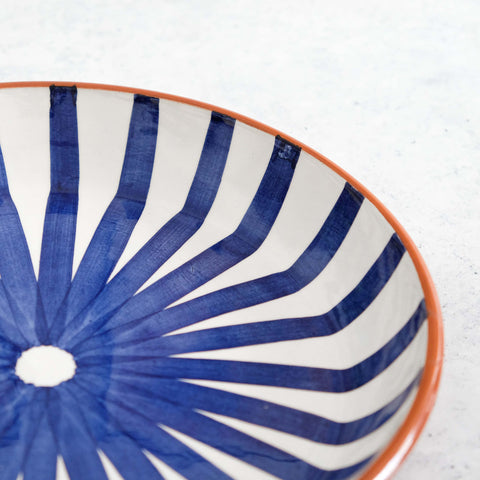 Ray Serving Bowl in Blue Ø27cm