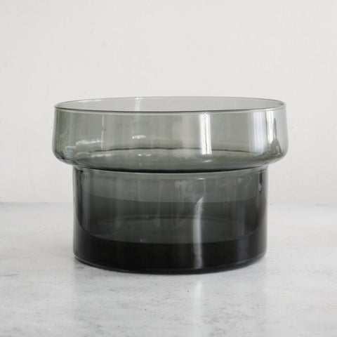 Frutero de cristal XL en gris