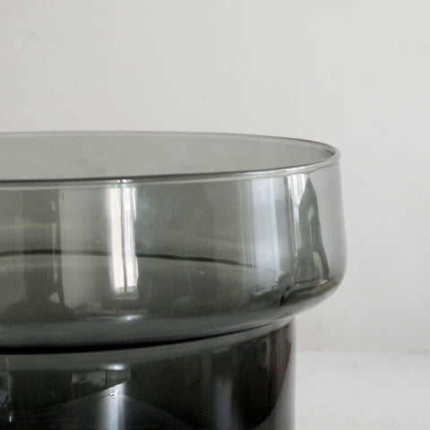 Frutero de cristal XL en gris