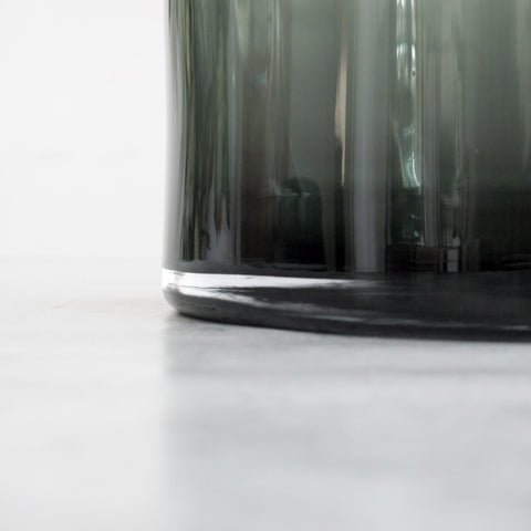 Frutero de cristal XL en gris