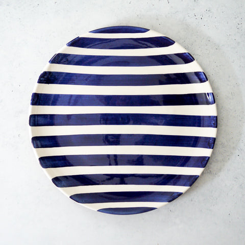 Large bold stripe plate Ø27cm