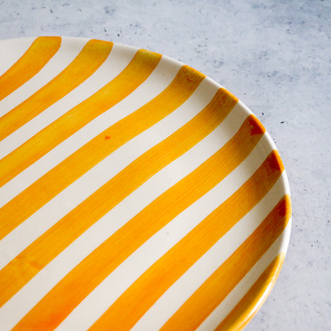Large bold stripe plate Ø27cm