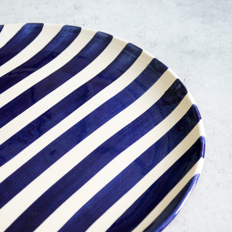 Large bold stripe plate Ø27cm