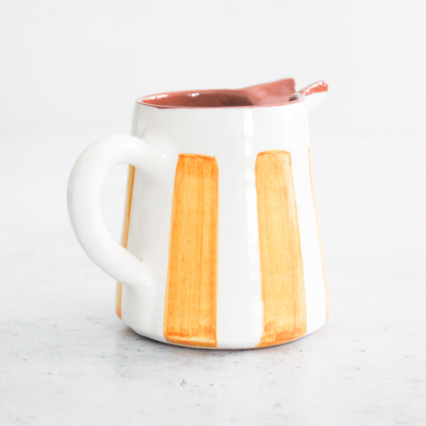Mini Stripe Jug in yellow 200ml