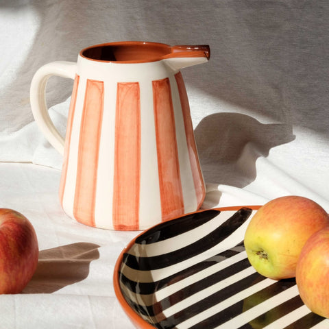 Stripe Jug in Terracotta 2L
