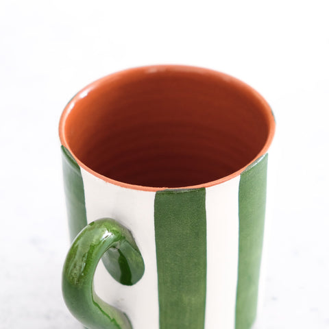 Bold Stripe Mug in Green 300ml