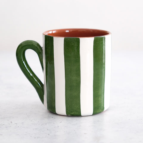 Bold Stripe Mug in Green 300ml