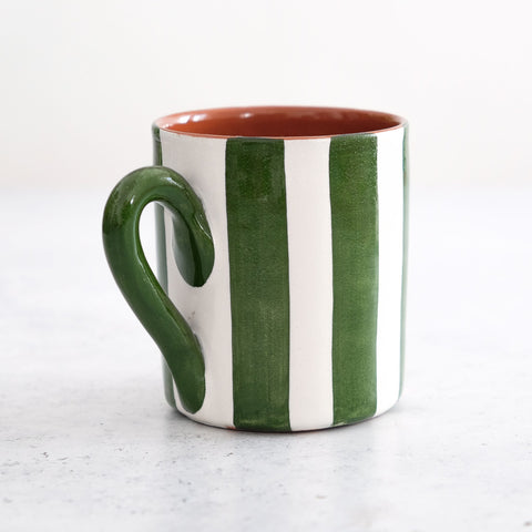 Bold Stripe Mug in Green 300ml