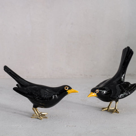 Ceramic blackbird mirlo merle amsel merlo laboratoriod_estoria