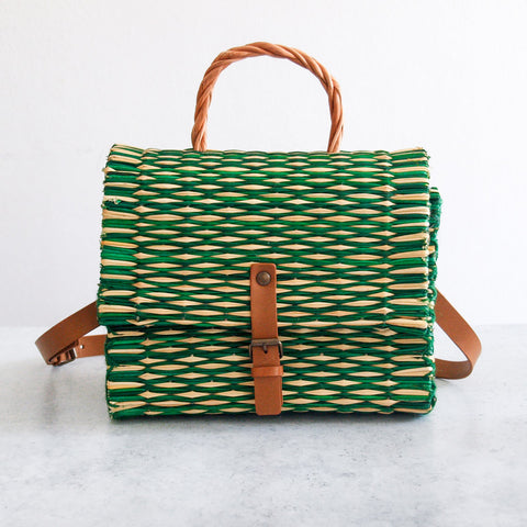 cesta Tradicional Português com alça - Pequeno Verde