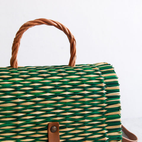cesta Tradicional Português com alça - Pequeno Verde