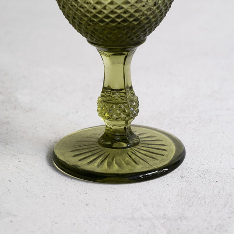 White Wine Glass in Green 110ml - Set of 6