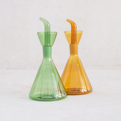 aceitera-cruet-burette-Olflaschche-glass-handmade