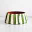 Large Bold Striped Fruit Bowl Green Ø24cm