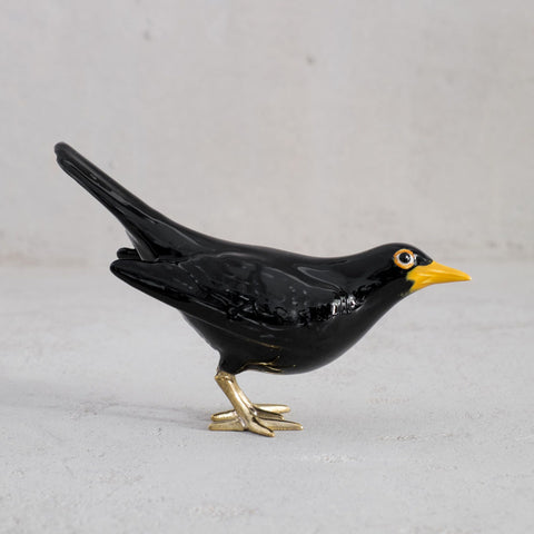 Blackbird with Brass Legs and Vertical Tail