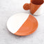 Espresso Cup & Saucer - Terracotta and white