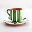 Tasse à espresso et soucoupe vertes