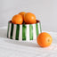 Large Bold Striped Fruit Bowl Green Ø24cm