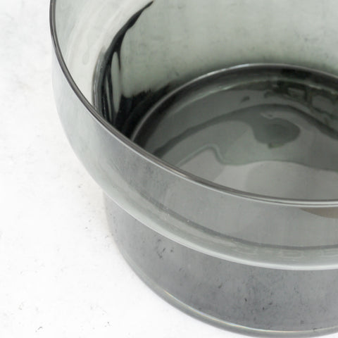 Frutero de cristal XL en gris