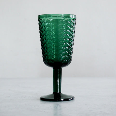 Red wine Glass in Green 250ml - Set of 6