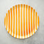 Plato con rayas en relieve en color amarillo, Ø 41 cm