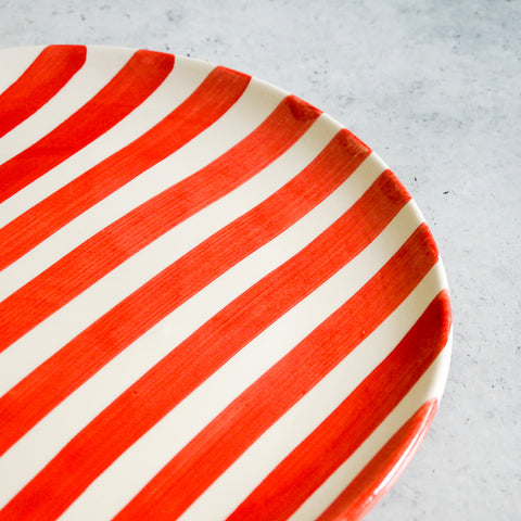 Large bold stripe plate Ø27cm