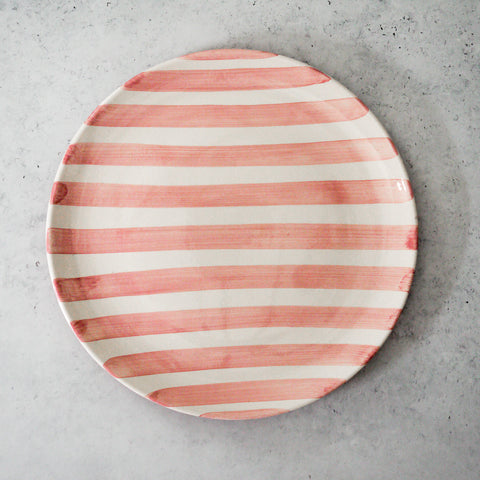 Large bold stripe plate Ø27cm