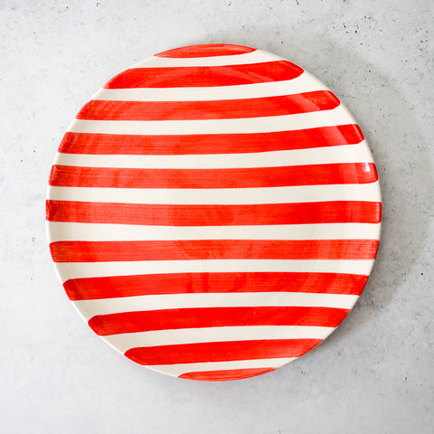 Large bold stripe plate Ø27cm