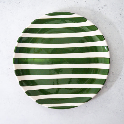 Large bold stripe plate Ø27cm