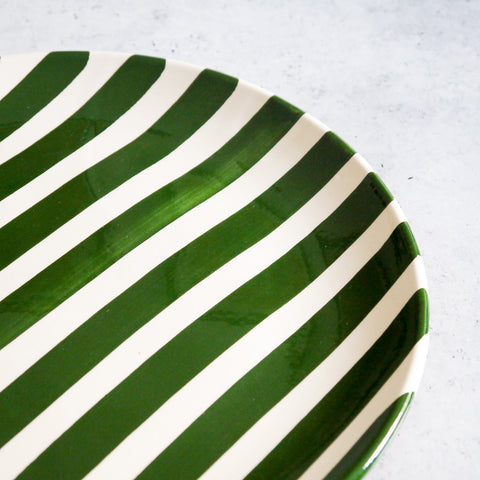 Large bold stripe plate Ø27cm