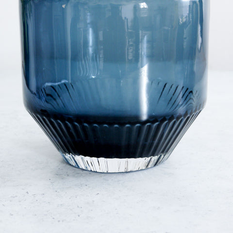 Jarrón mediano de cristal azul