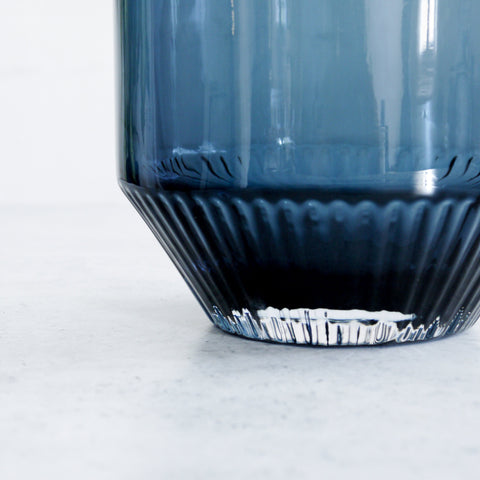 Jarrón mediano de cristal azul