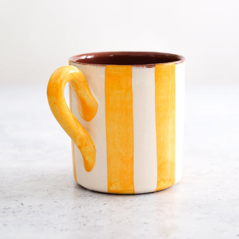 Bold Stripe Mug in Orange