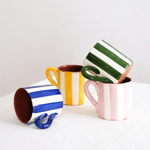 Caneca Bold Stripe em verde 300ml