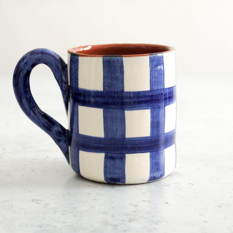 Grid Mug in Blue 250ml