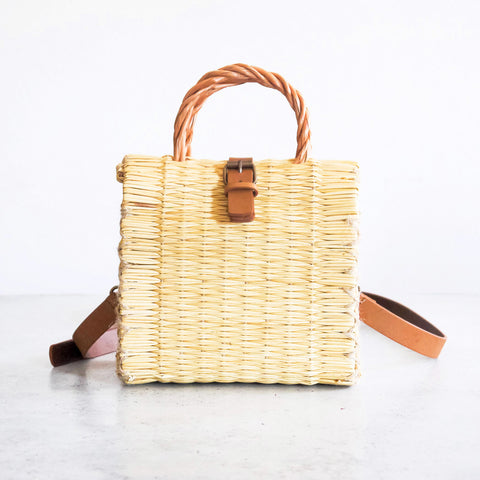 Traditional Portuguese Basket with strap - Mini Natural