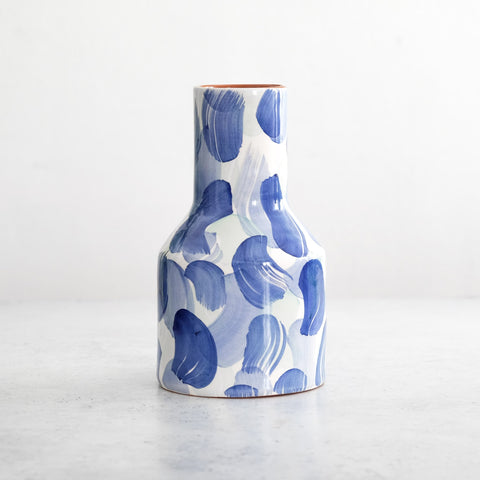 Fan garafe large vase in Blue